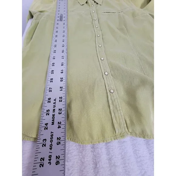 Ryan Michael Women's Western Shirt - Green - Picture 8 of 9